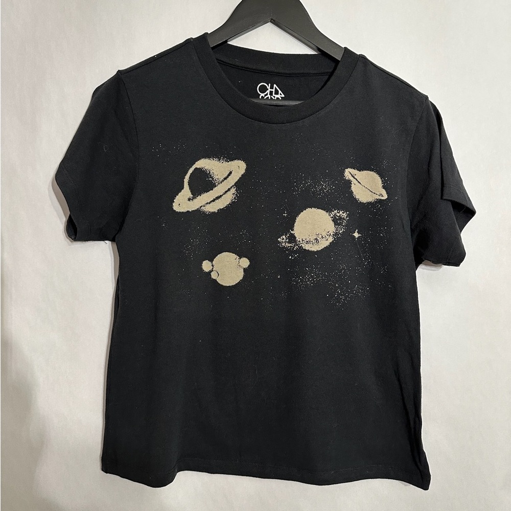 CHASER Black Planet Graphic Tee Cosmic Space Aesthetic Size Small - Picture 2 of 9